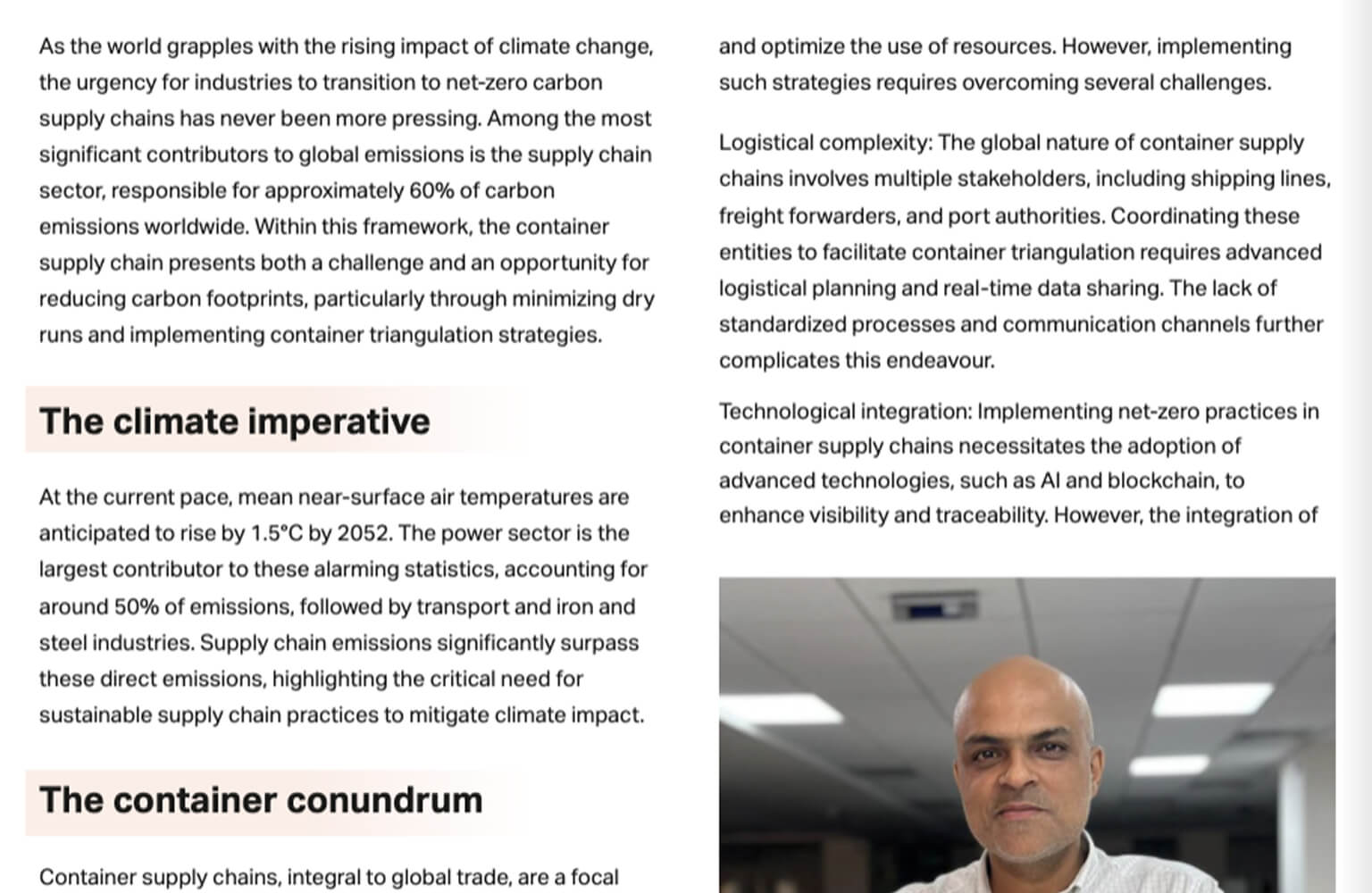 Race to Net-Zero: Tackling Supply Chain Challenges